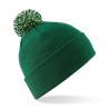czapka zimowa - mod. B450:Bottle Green, 100% akryl, Off White, One Size